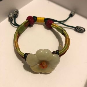 Jade flower bracelet
